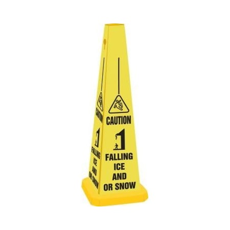 Accuform QUADWARNING SAFETY CONES 35 in H PFC356 PFC356